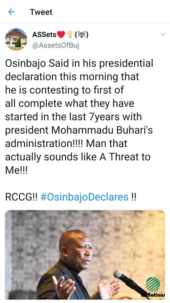 2023: “Osinbajo’s Declaration Sounds More Like A Threat” – Nigerians React