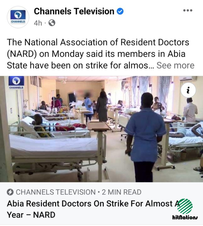 Abia Resident Doctors On Strike For Almost A Year – NARD 