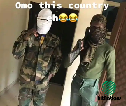 AAUA Students And Lecturers Run For Their Lives As Classmates Dressed As Bandits Storms Class For A Presentation On Terrorism