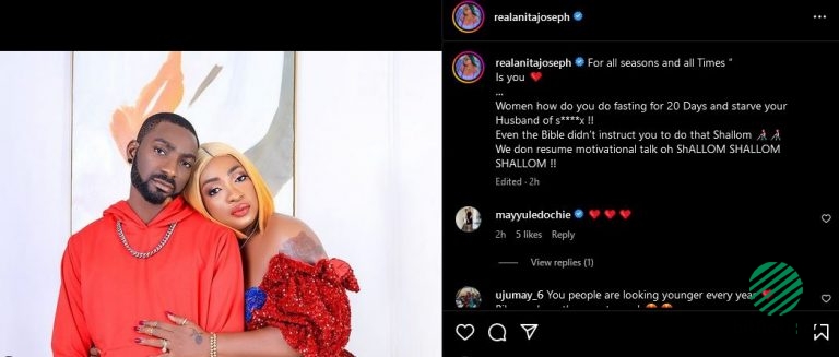 The Bible Didn’t Instruct You To Starve Your Husband Of S3x While Fasting – Anita Joseph Tells Married Women