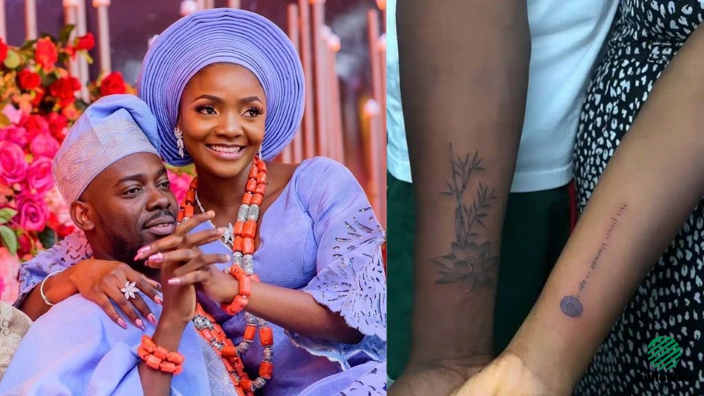 Adekunle Gold and Simi get matching tattoos as they mark 4th wedding anniversary (Photos/Video)