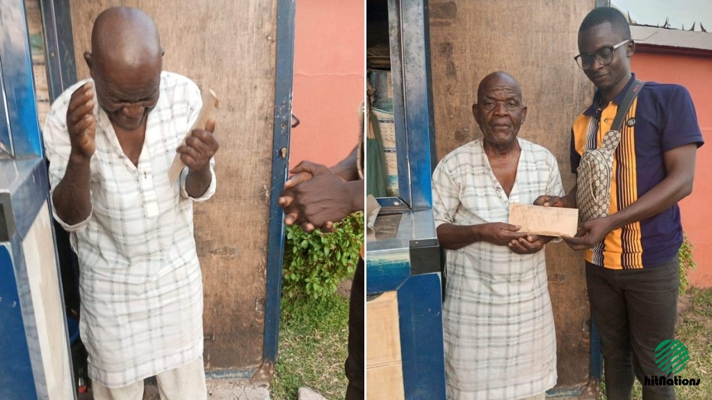 Man visits old man who used to give him sweets on his way from school after 20 years, envelops him huge sum of money (Photos)