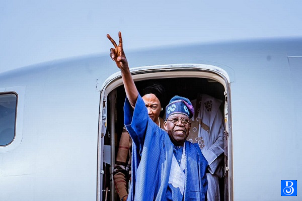 President Bola Ahmed Tinubu Returns To presidential villa After trils to Paris, London, Lagos